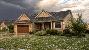Hail Damaged home
