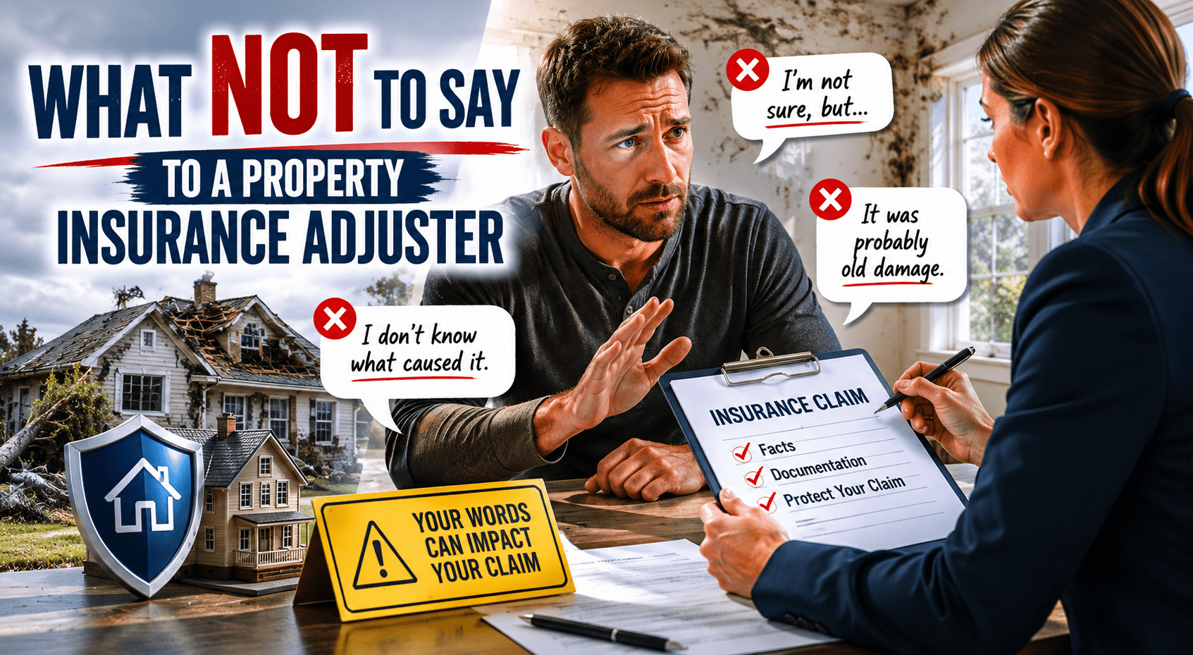 What Not to Say to a Property Insurance Adjuster