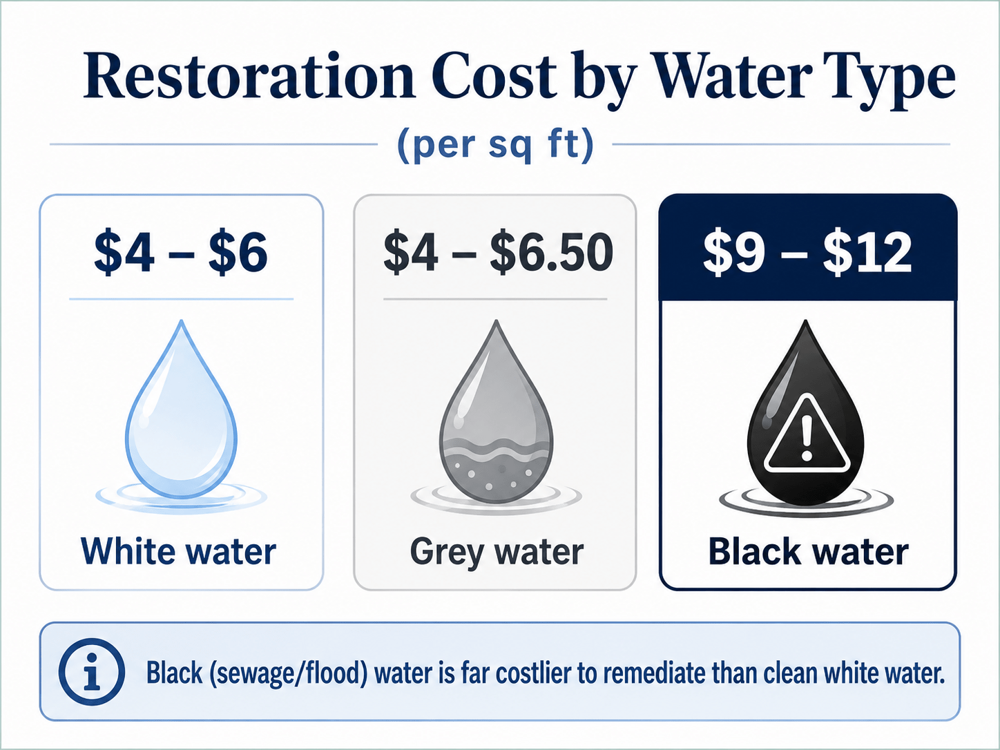 Impact of Water Contamination Levels on Costs