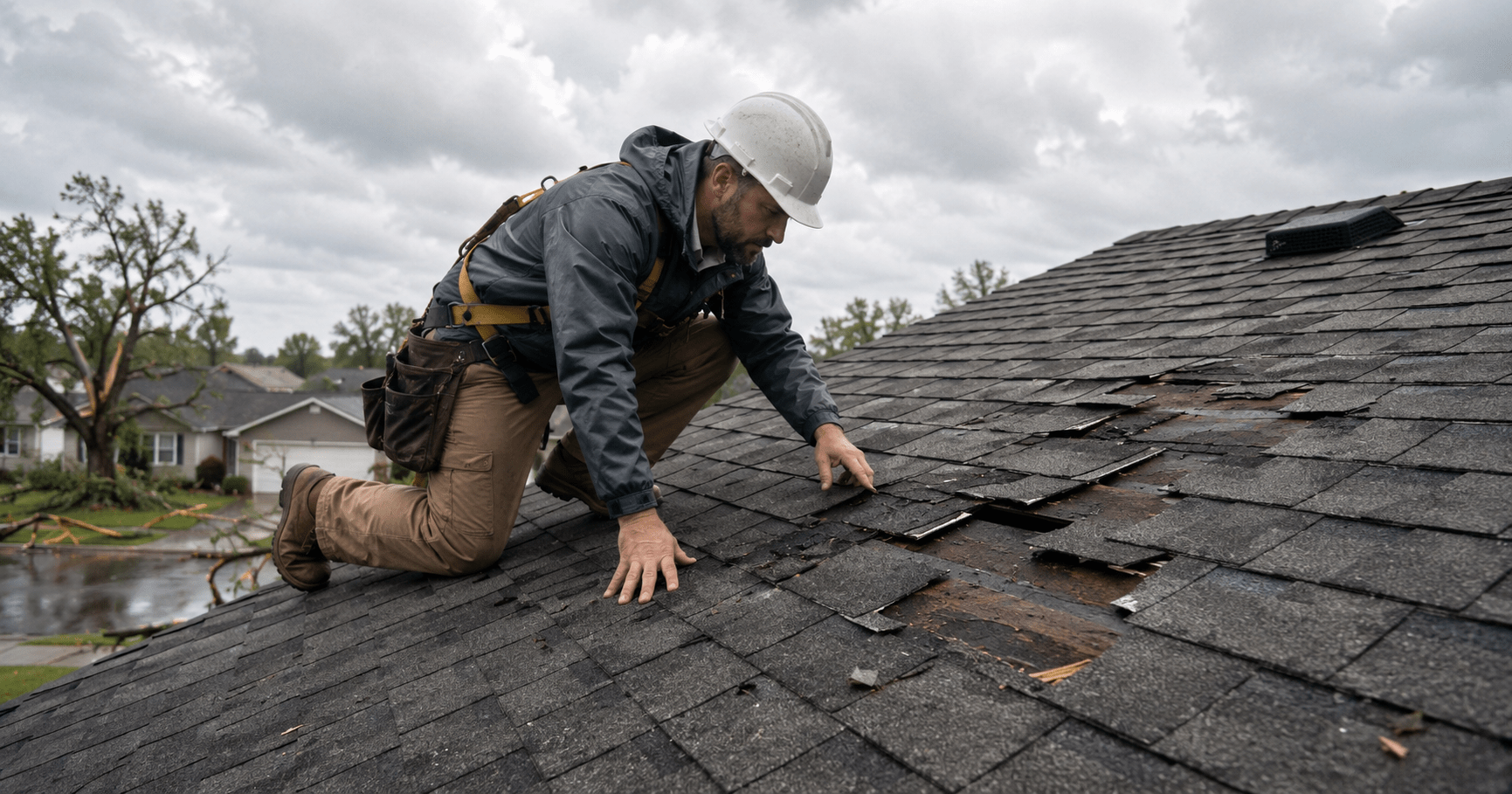 Roof inspection after the storm