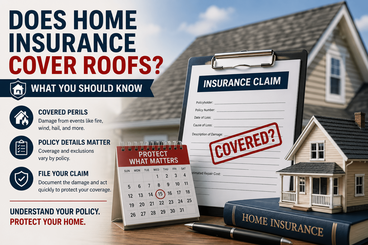 Wondering if home insurance covers roofs?