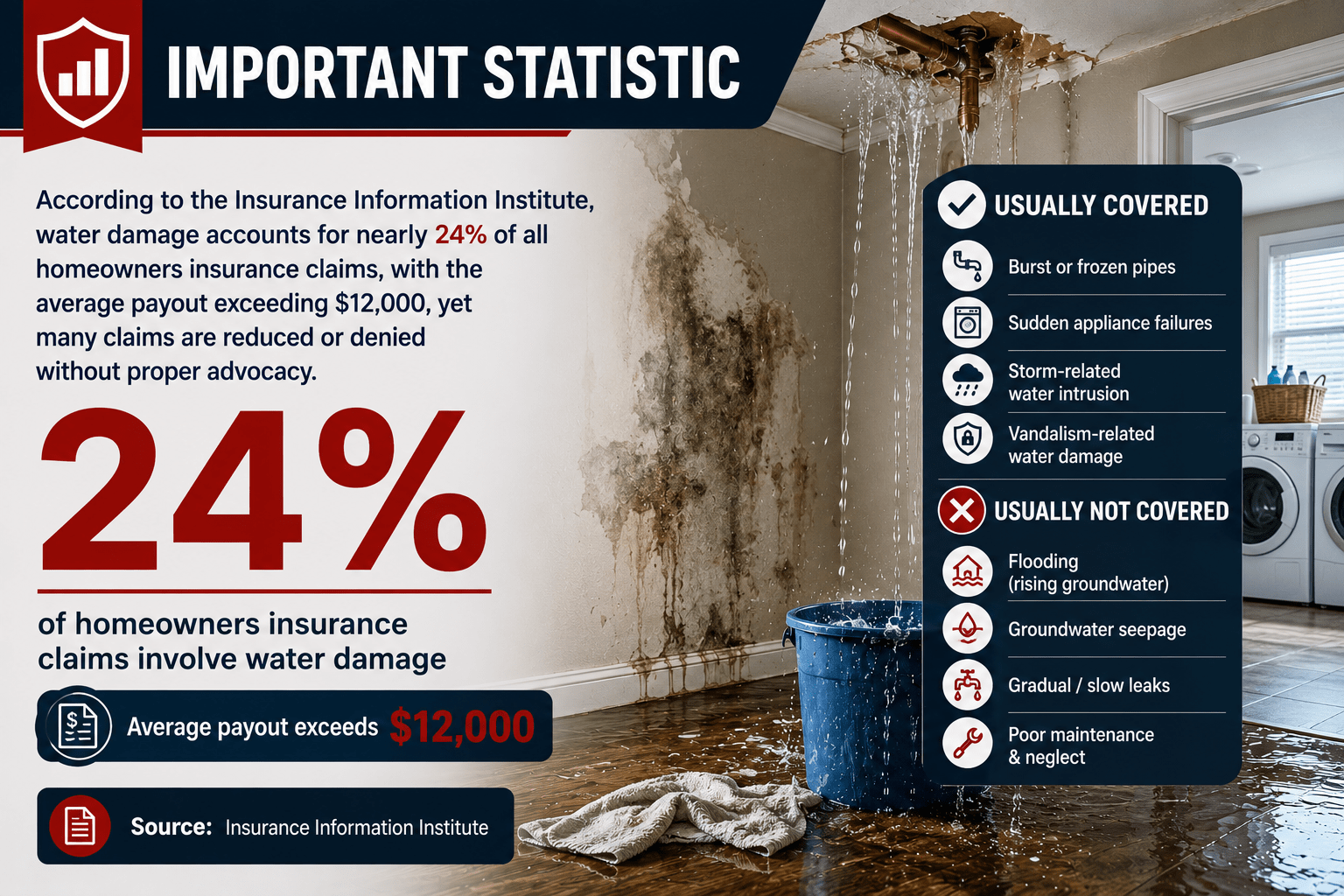 Understanding water damage insurance claims